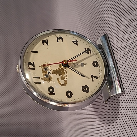 Vintage Retro Animated Moving Eyes Cat Alarm Clock - Picture 11 of 11